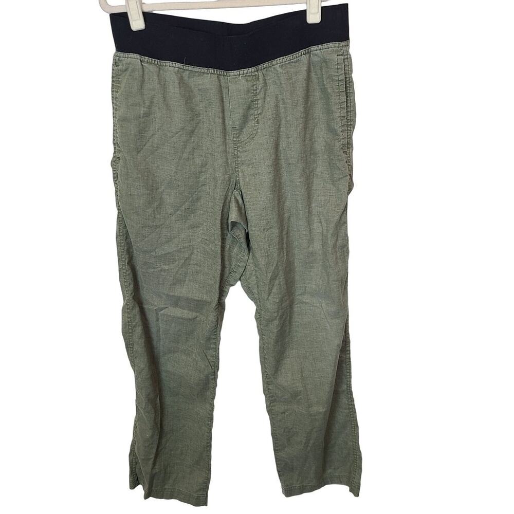Prana Womens Hemp Straight Leg Pull On Pants S Gorpcore Granola Girl Hike Trail